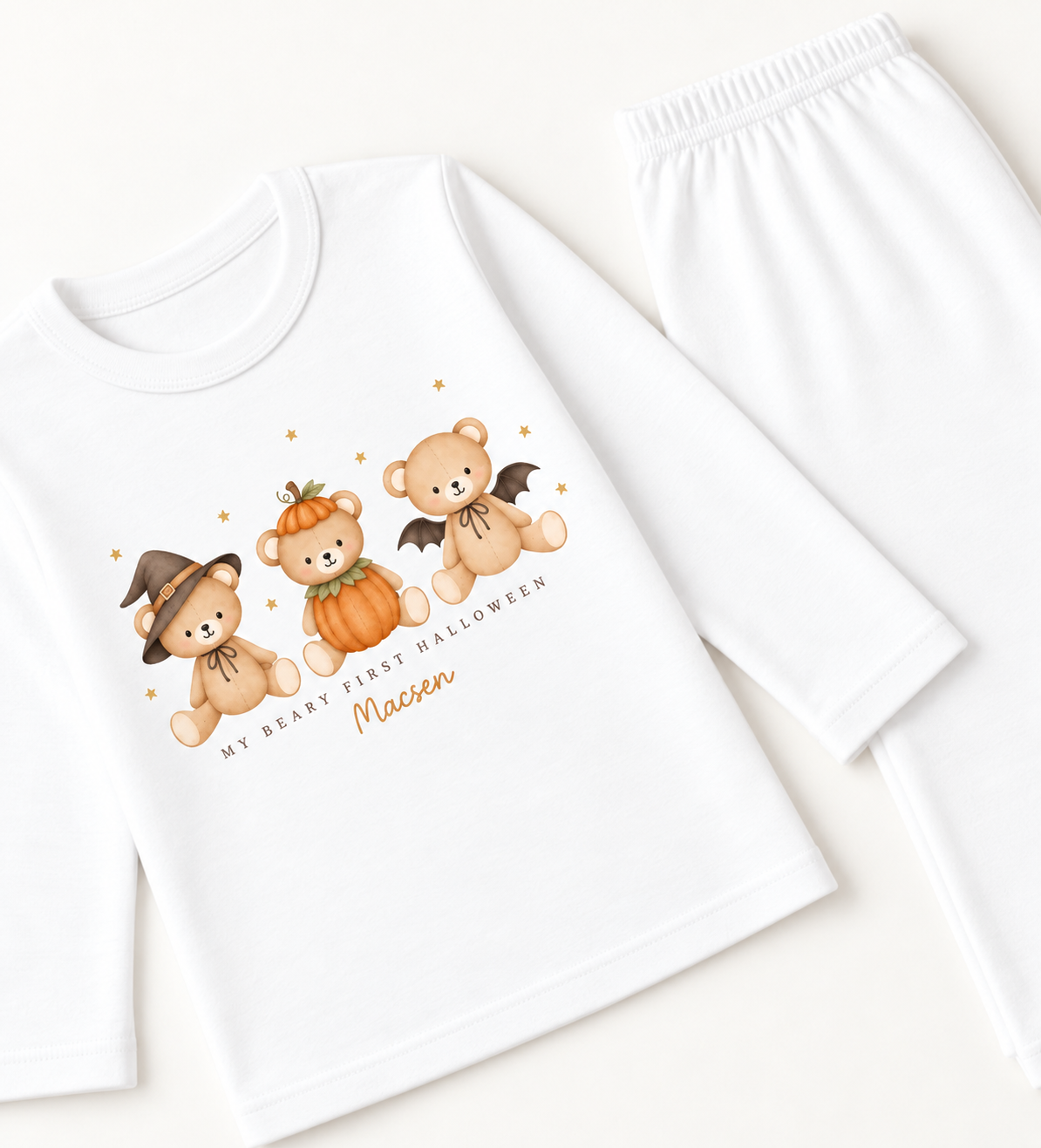 PERSONALISED- “My Beary first Halloween” PJ set🧸🎃