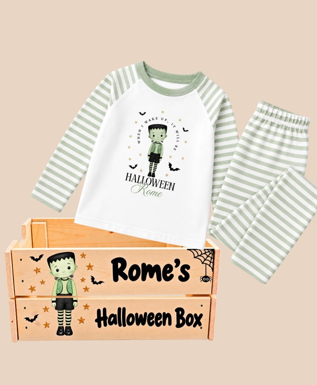 ✨🎃PERSONALISED PJ SET & CRATE-BUNDLE 🎃✨