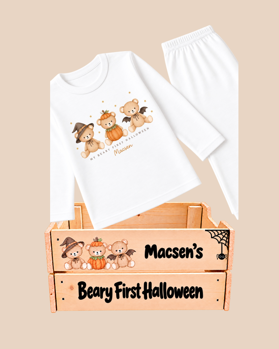 ✨🎃PERSONALISED PJ SET & CRATE-BUNDLE 🎃✨
