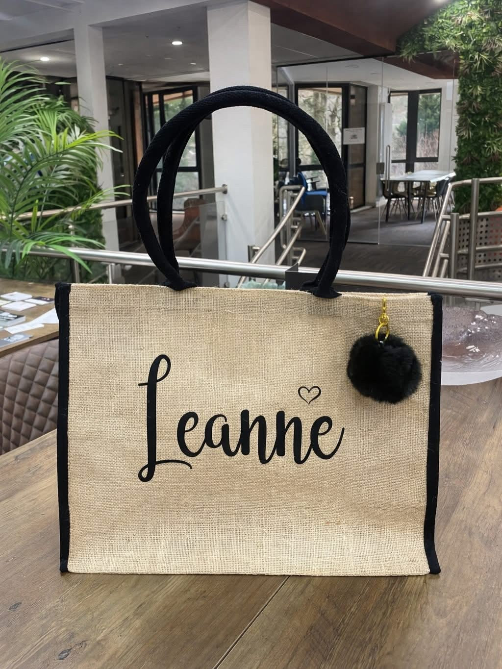 ✨PERSONALISED Large Black tote bag✨